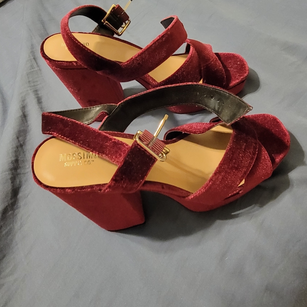 Velvet heels